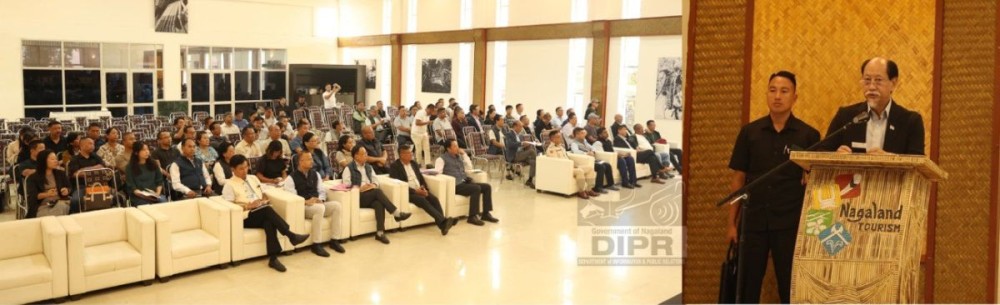 CM Dr Neiphiu Rio in a meeting discussing the preparation of the upcoming Hornbill Festival on September 12. (DIPR Photo)